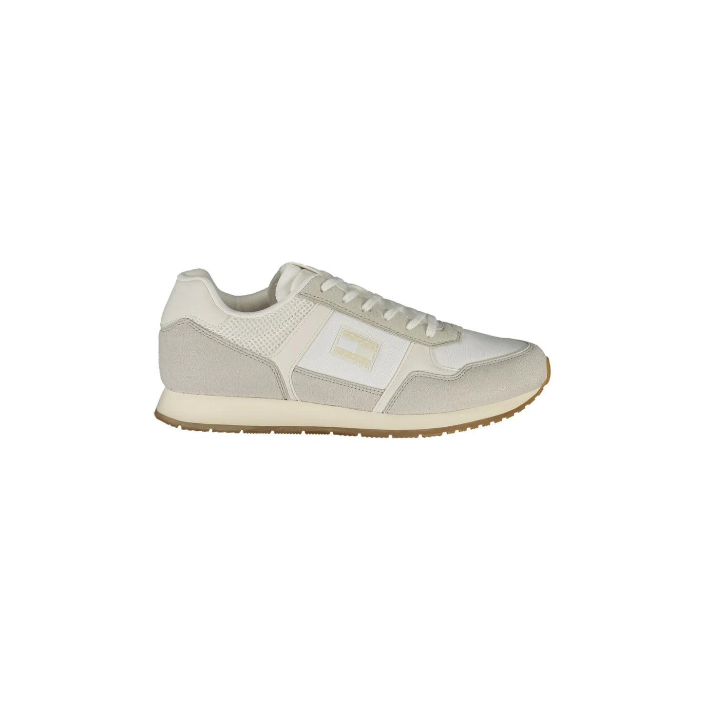 TOMMY HILFIGER Sneakers Uomo Bianche con Lacci e Dettagli a Contrasto Bianco - foto prodotto