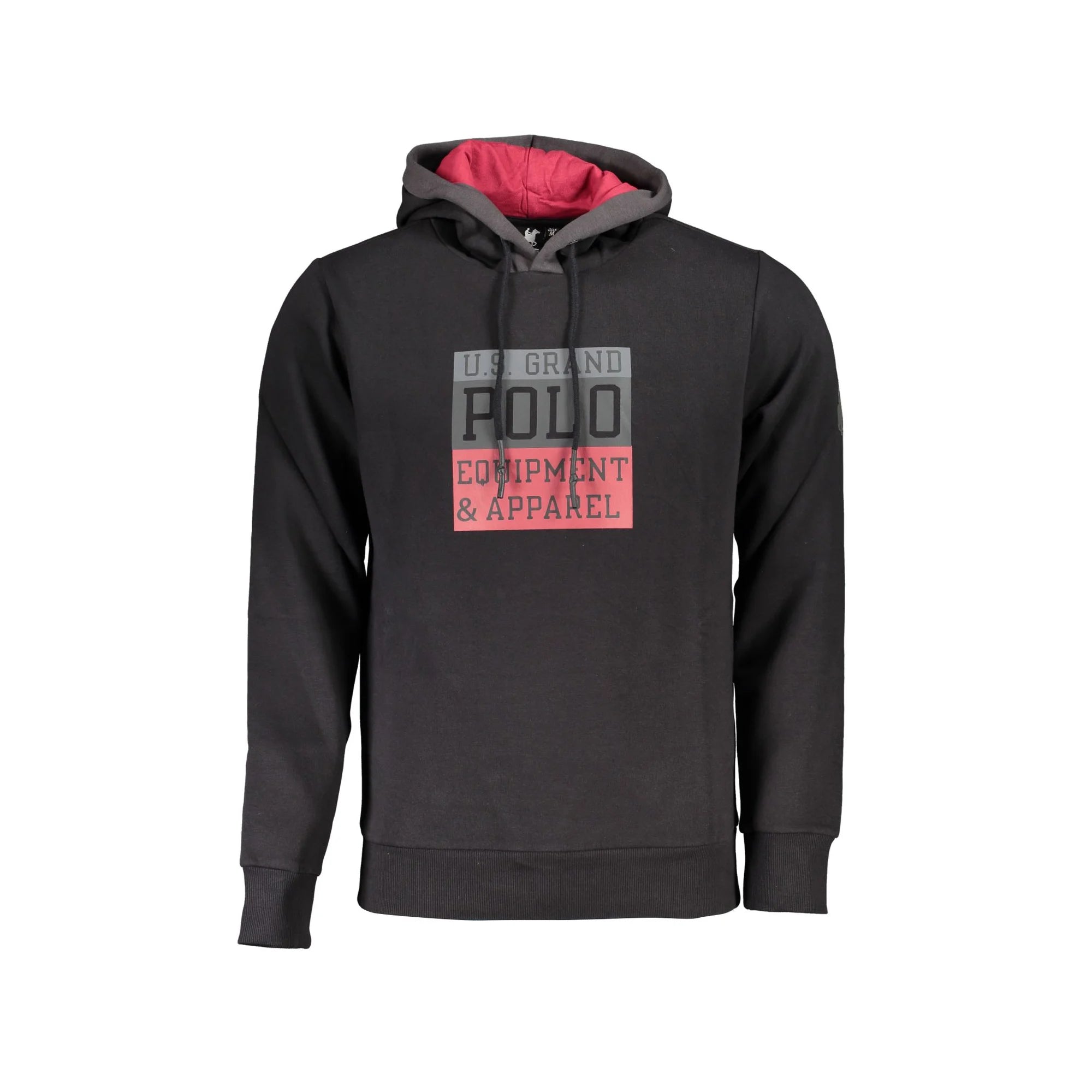 U.S. GRAND POLO FELPA SENZA ZIP UOMO NERO