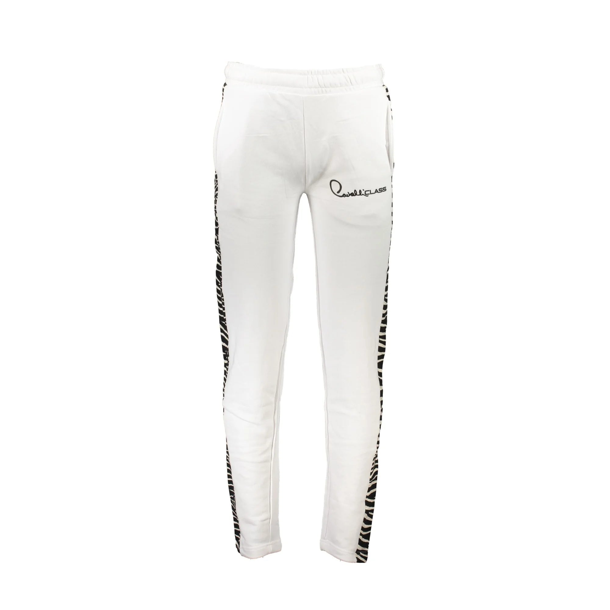 Cavalli Class Pantaloni Uomo Bianco Stampa Logo - foto prodotto