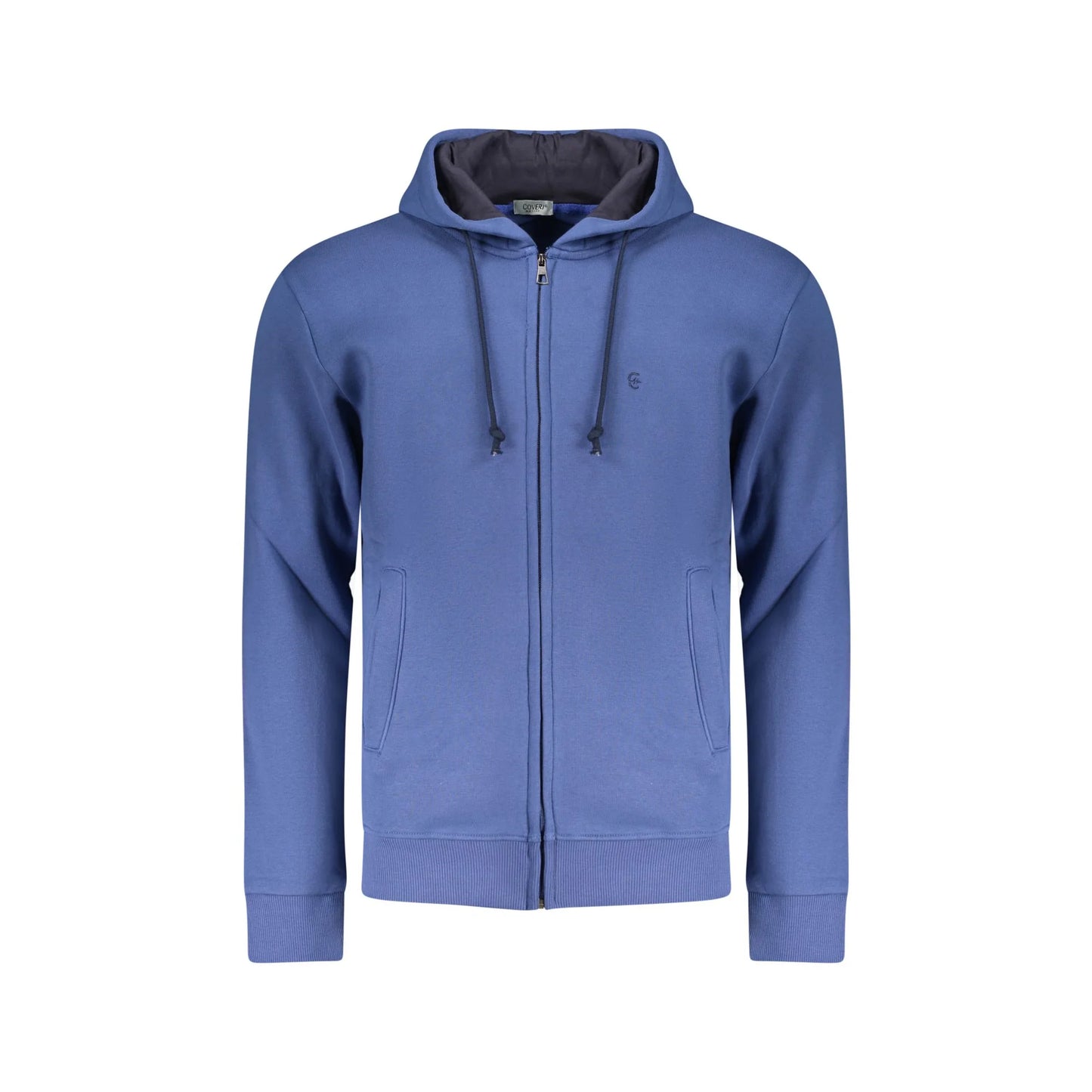 Coveri Moving Felpa Maniche Lunghe Uomo Blu Zip Ricamo Felpe - foto prodotto