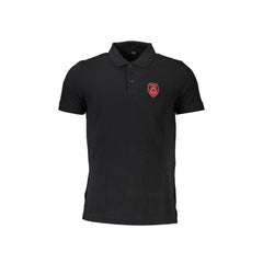 Cavalli Class Polo Maniche Corte Uomo Nera Ricamo