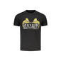 Cavalli Class T-Shirt Maniche Corte Uomo Nera Stampa Logo Nero - foto prodotto