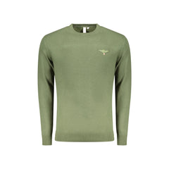 Accademia Militare Pull Homme Vert Broderie Logo