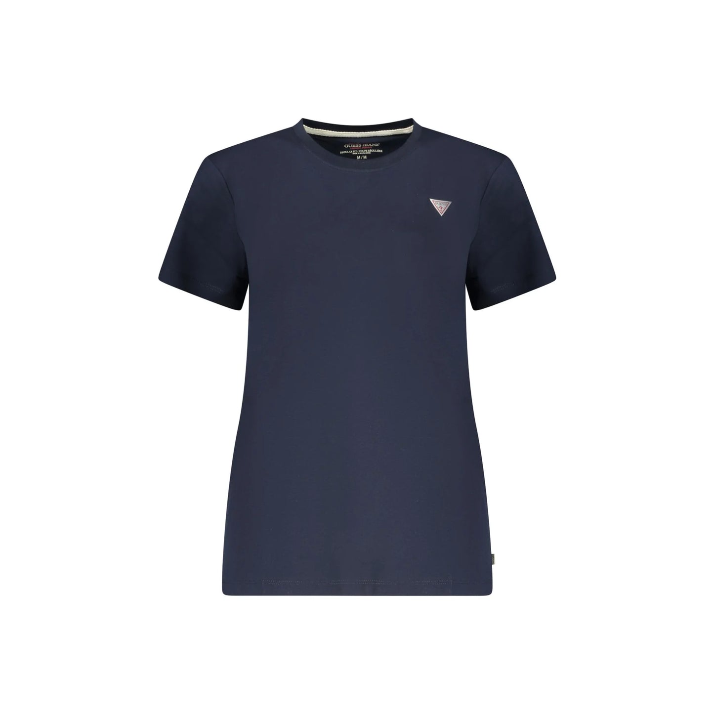 GUESS JEANS T-SHIRT MANICHE CORTE DONNA BLU