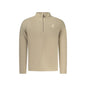 U.S. Grand Felpa Uomo Beige Mezza Zip Pile Ricamo Logo Felpe - foto prodotto