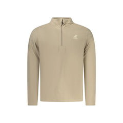 U.S. Grand Felpa Uomo Beige Mezza Zip Pile Ricamo Logo