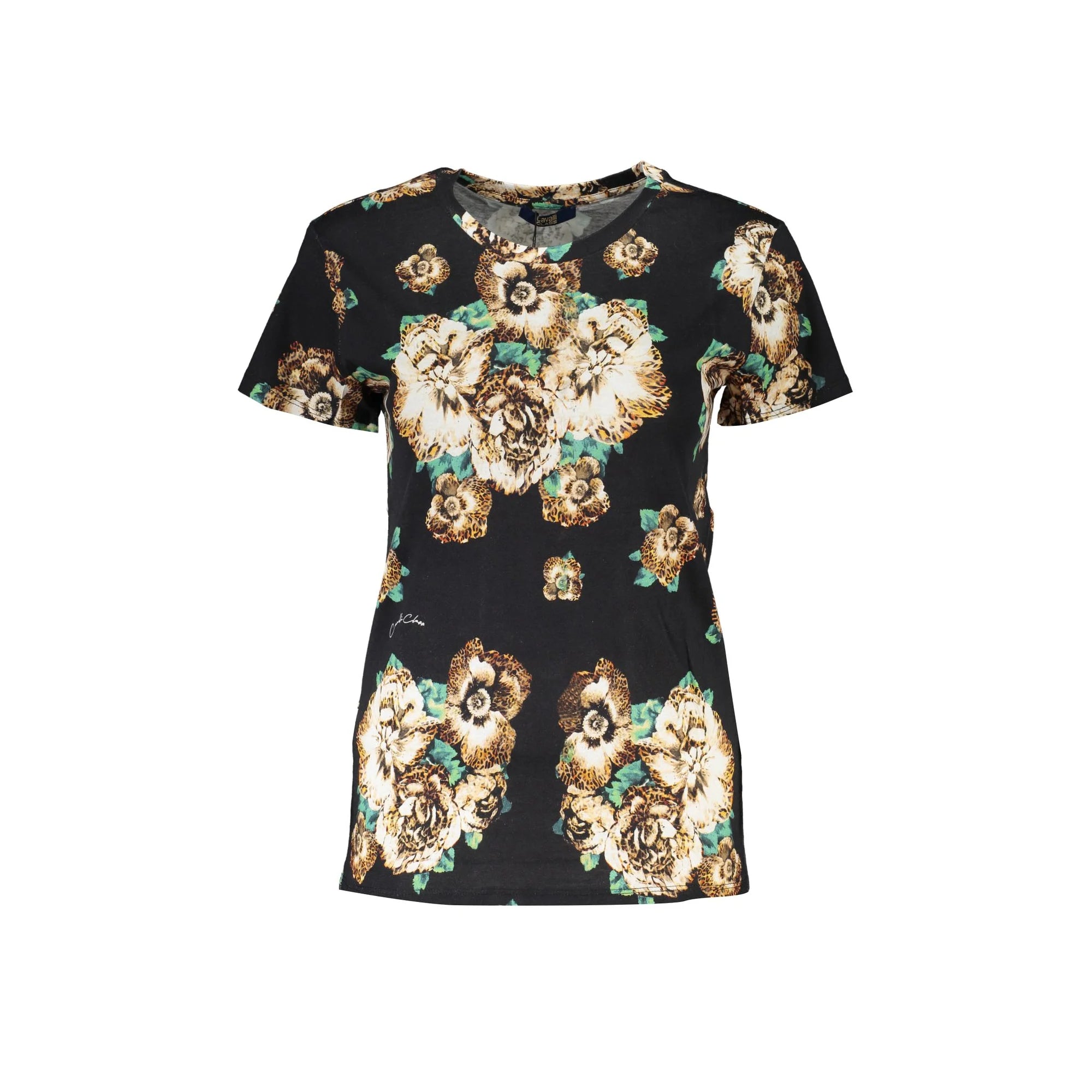 CAVALLI CLASS T-SHIRT MANICHE CORTE DONNA NERO