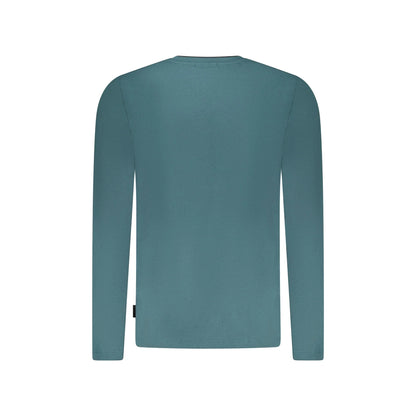 U.S. Grand T-Shirt Uomo Verde Maniche Lunghe Girocollo Ricamo Logo - vista 2