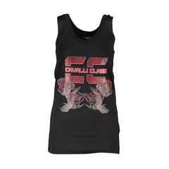 Cavalli Class Camiseta Sin Mangas Mujer Negra Estampado Logo