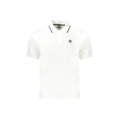 North Sails Polo Uomo Bianca Maniche Corte Cotone Logo Bianco - foto prodotto