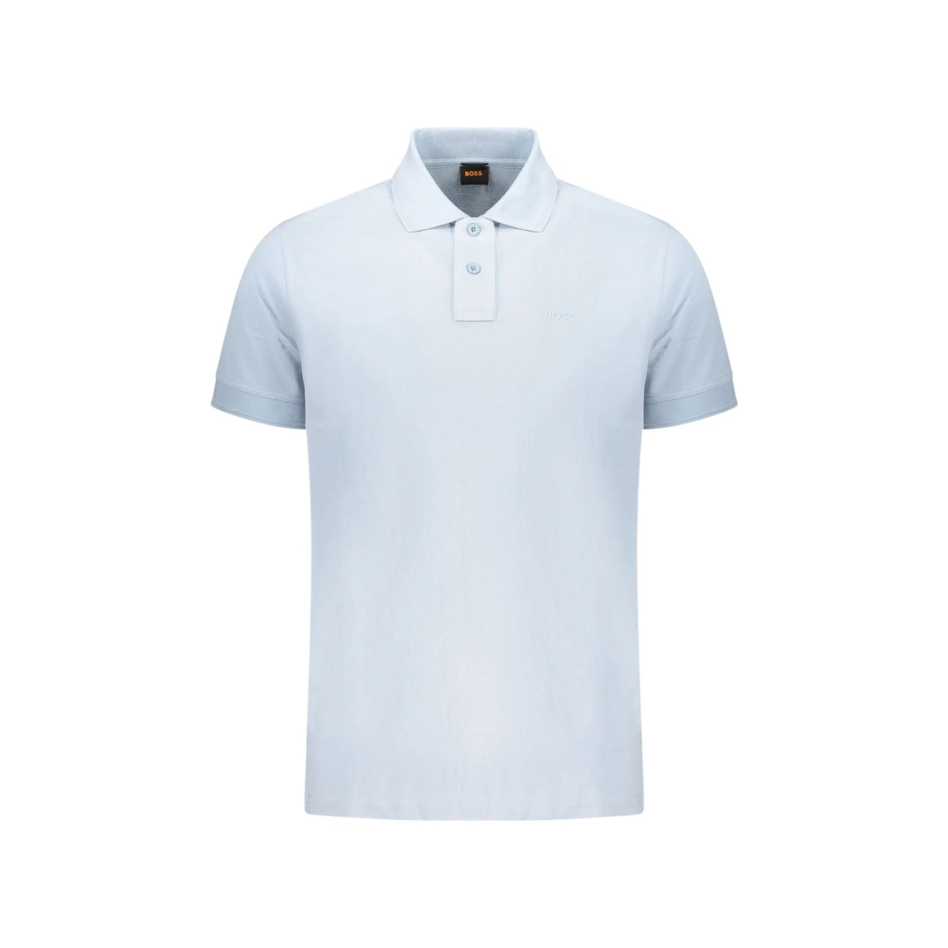 BOSS POLO MANICHE CORTE UOMO AZZURRO