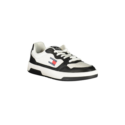 TOMMY HILFIGER Scarpe Sneakers Uomo Nere con Dettagli Bianchi nero - vista 2