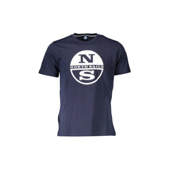 North Sails T-Shirt Moški Modra Kratke Roke Tisk Logotip