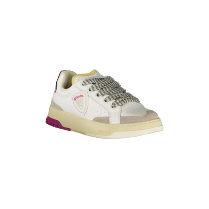 Blauer Sneakers donna bianco
