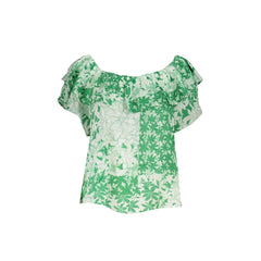Desigual T-Shirt Maniche Corte Donna Verde Fantasia Logo