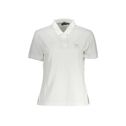 Napapijri Polo Maniche Corte Donna Bianca Ricamo Bianco - foto prodotto