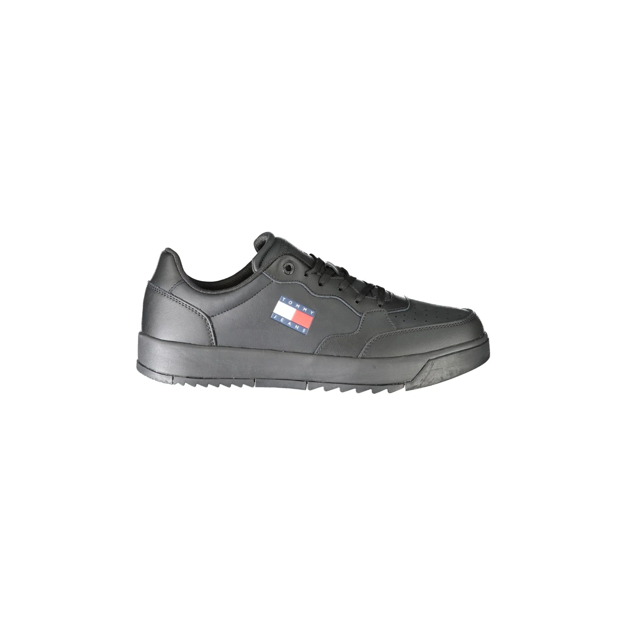 TOMMY HILFIGER Scarpe Sneakers Uomo Nere con Stampa e Logo Nero - foto prodotto