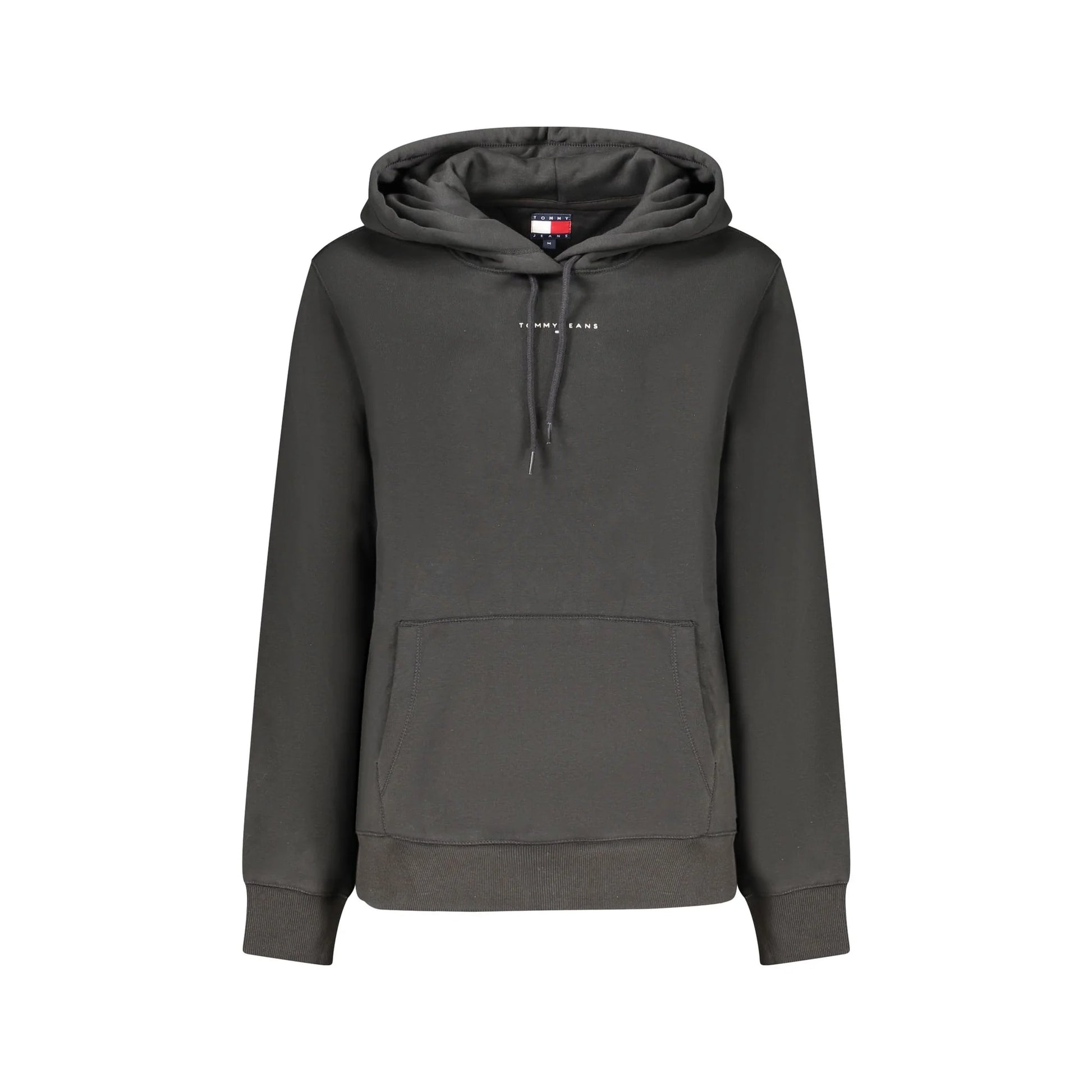 Tommy Hilfiger Felpa Donna Nera Cappuccio Felpata Tascone Logo Felpe Nero - foto prodotto