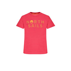 North Sails T-Shirt Maniche Corte Bambino Rossa Stampa Logo