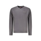 Tommy Hilfiger Felpa Uomo Grigia Girocollo Felpata Logo Felpe Grigio - foto prodotto