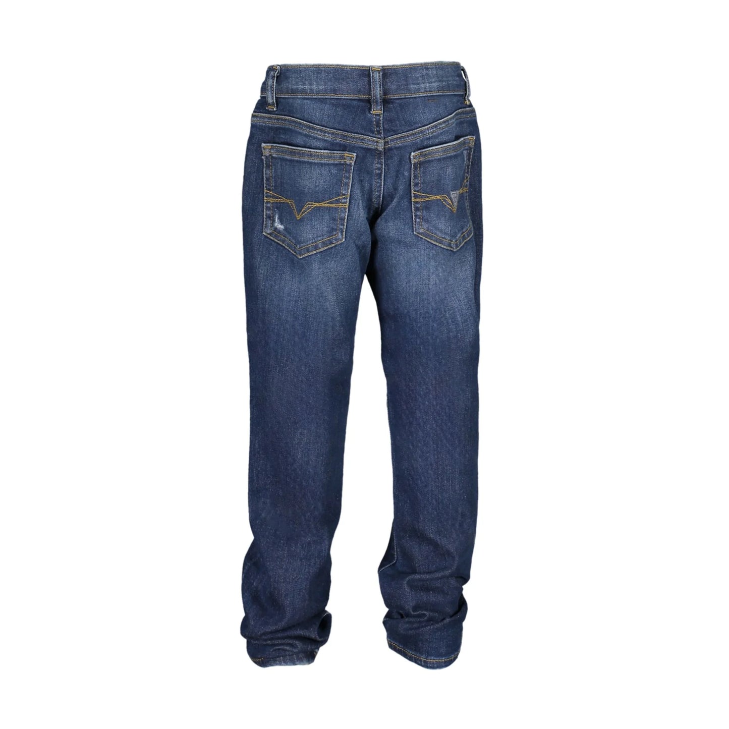 Guess Jeans Bambino Blu Effetto Slavato e Usurato Logo - vista 3