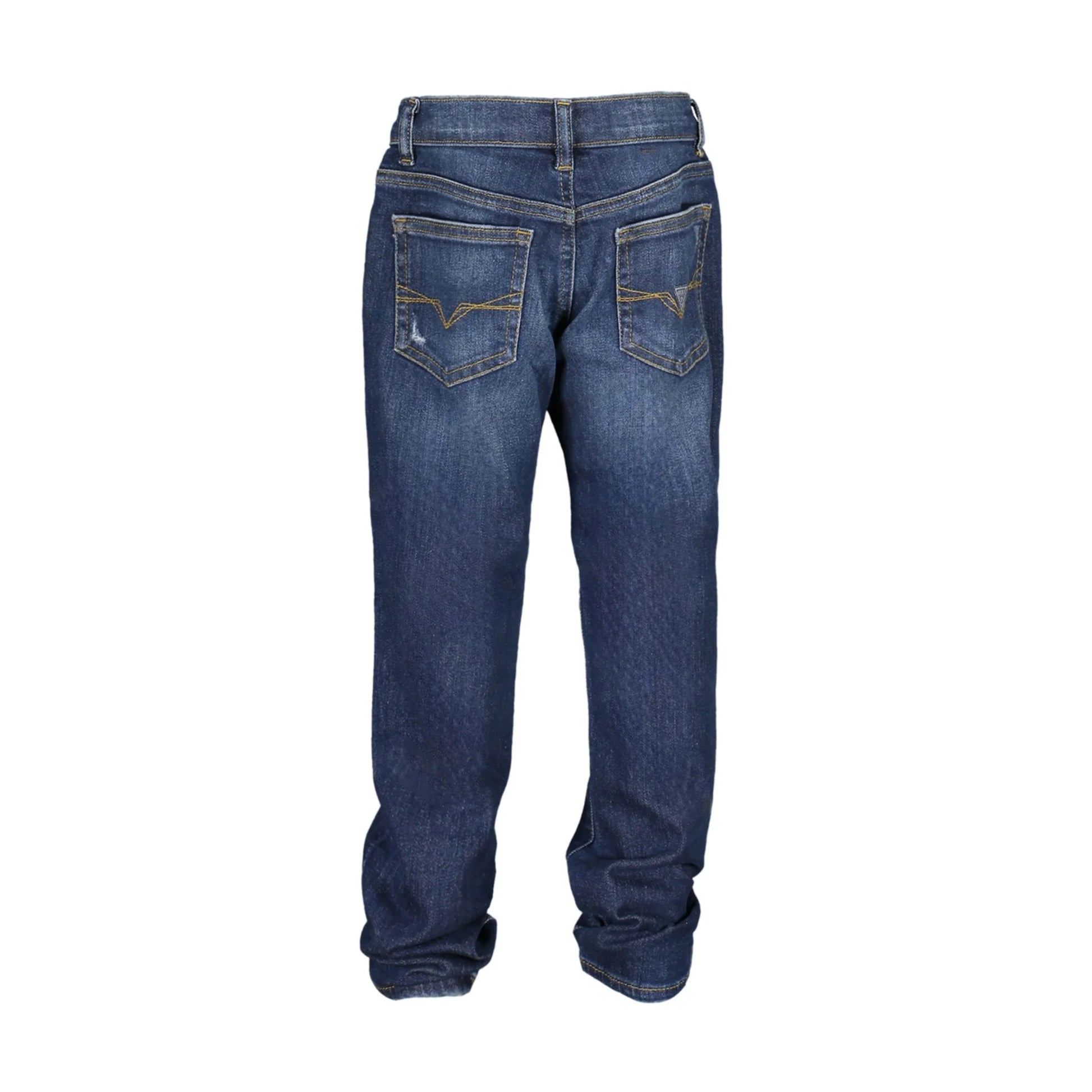Guess Jeans Bambino Blu Effetto Slavato e Usurato Logo - vista 3