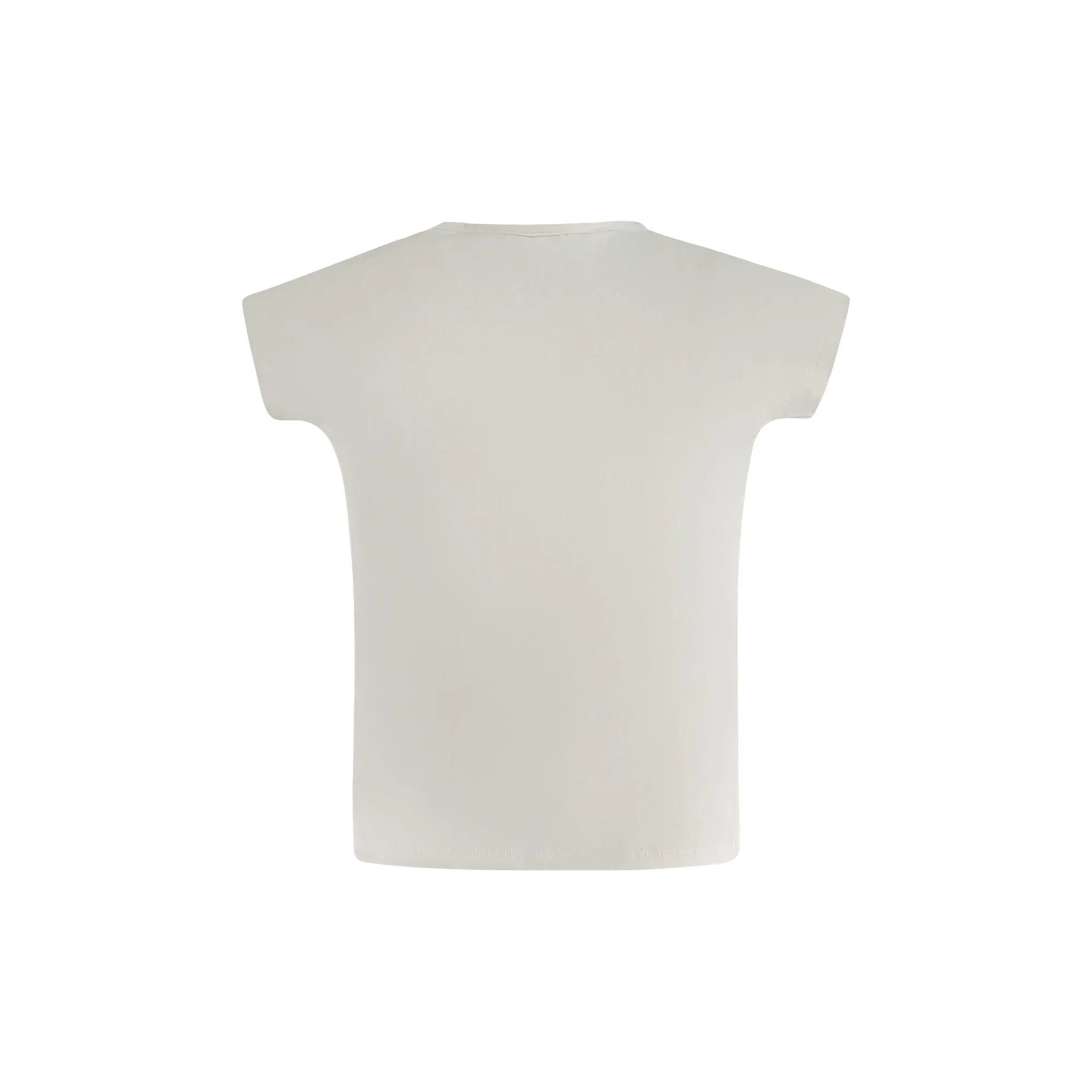 GUESS JEANS T-SHIRT MANICHE CORTE BAMBINA BIANCO