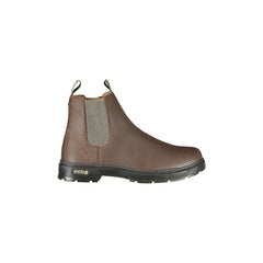 Gas Herren Stiefeletten Braun mit Logo-Print