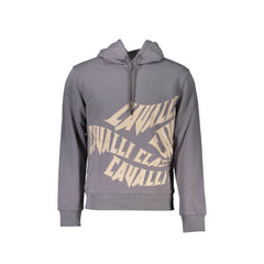 Cavalli Class Felpa Maniche Lunghe Uomo Grigia Stampa Logo