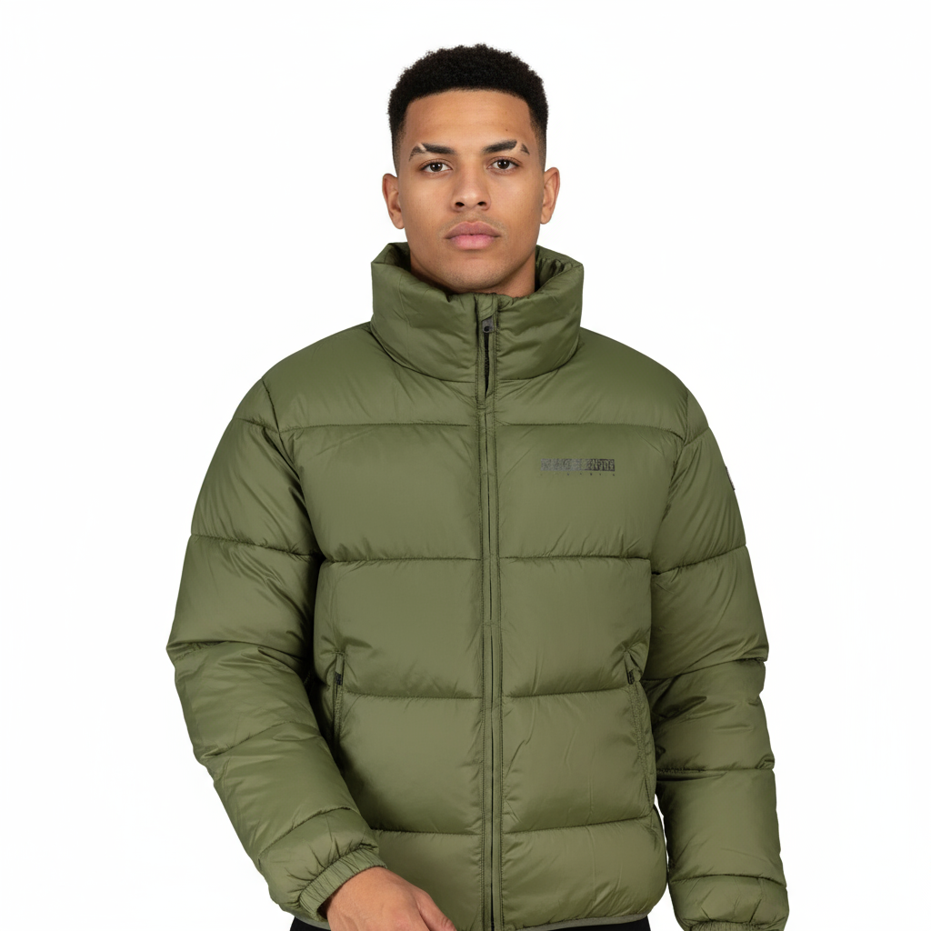Napapijri Giubbotto Uomo Verde Regular Fit con Tasche Giubbotti e Giacche - vista 3