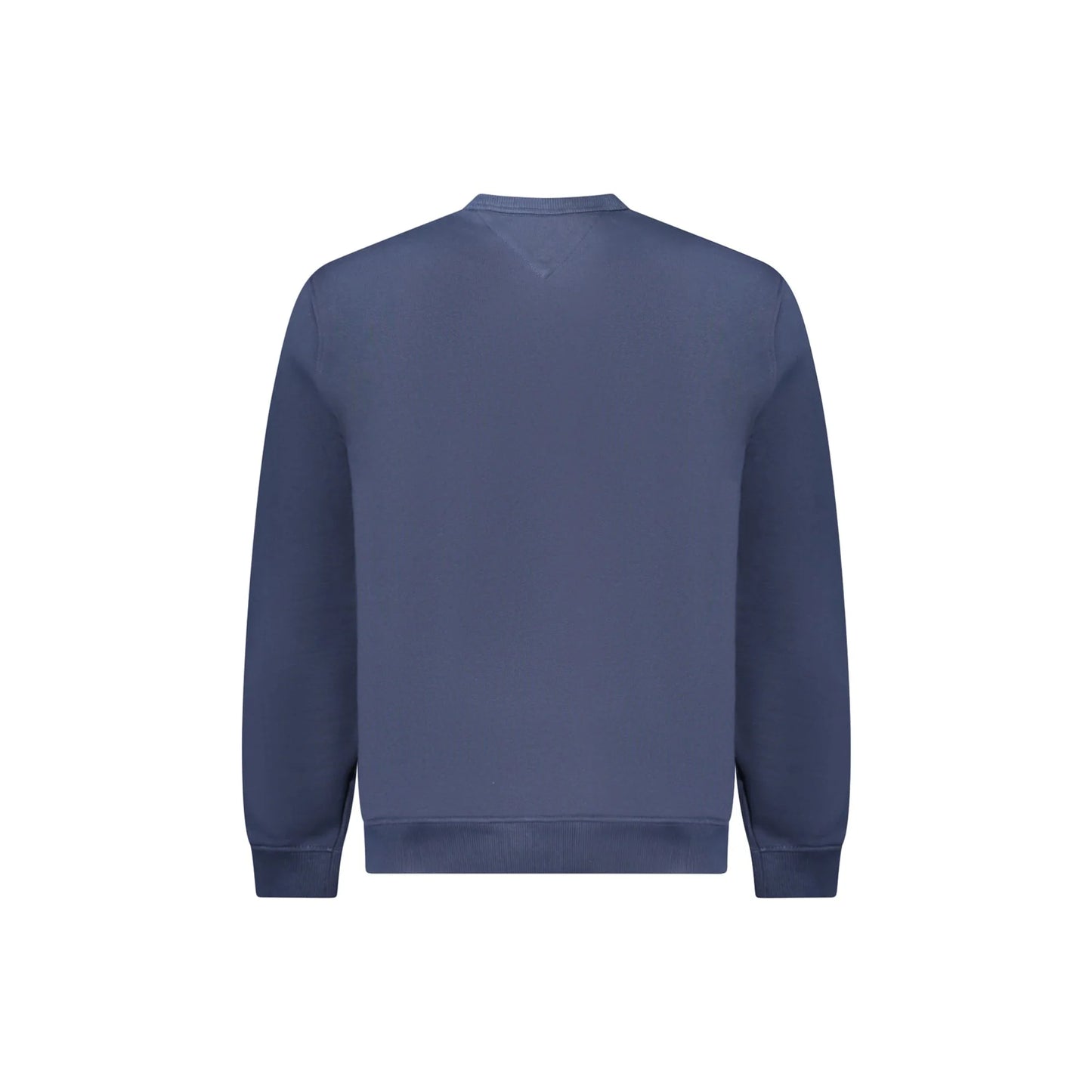 Tommy Hilfiger Felpa Uomo Blu Girocollo Garzata Applicazione Logo Felpe - vista 2