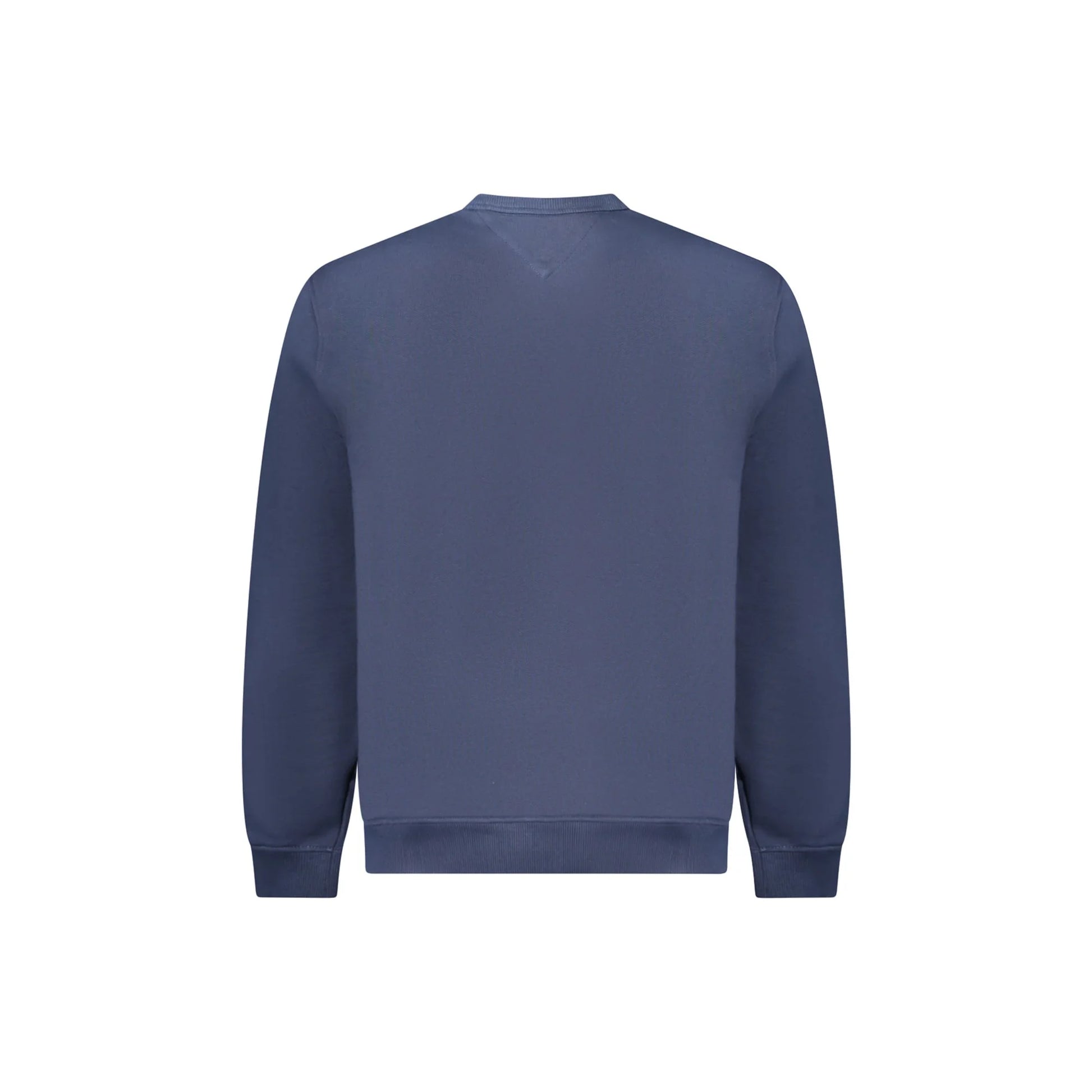 Tommy Hilfiger Felpa Uomo Blu Girocollo Garzata Applicazione Logo Felpe - vista 2