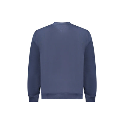 Tommy Hilfiger Felpa Uomo Blu Girocollo Garzata Applicazione Logo Felpe - vista 2