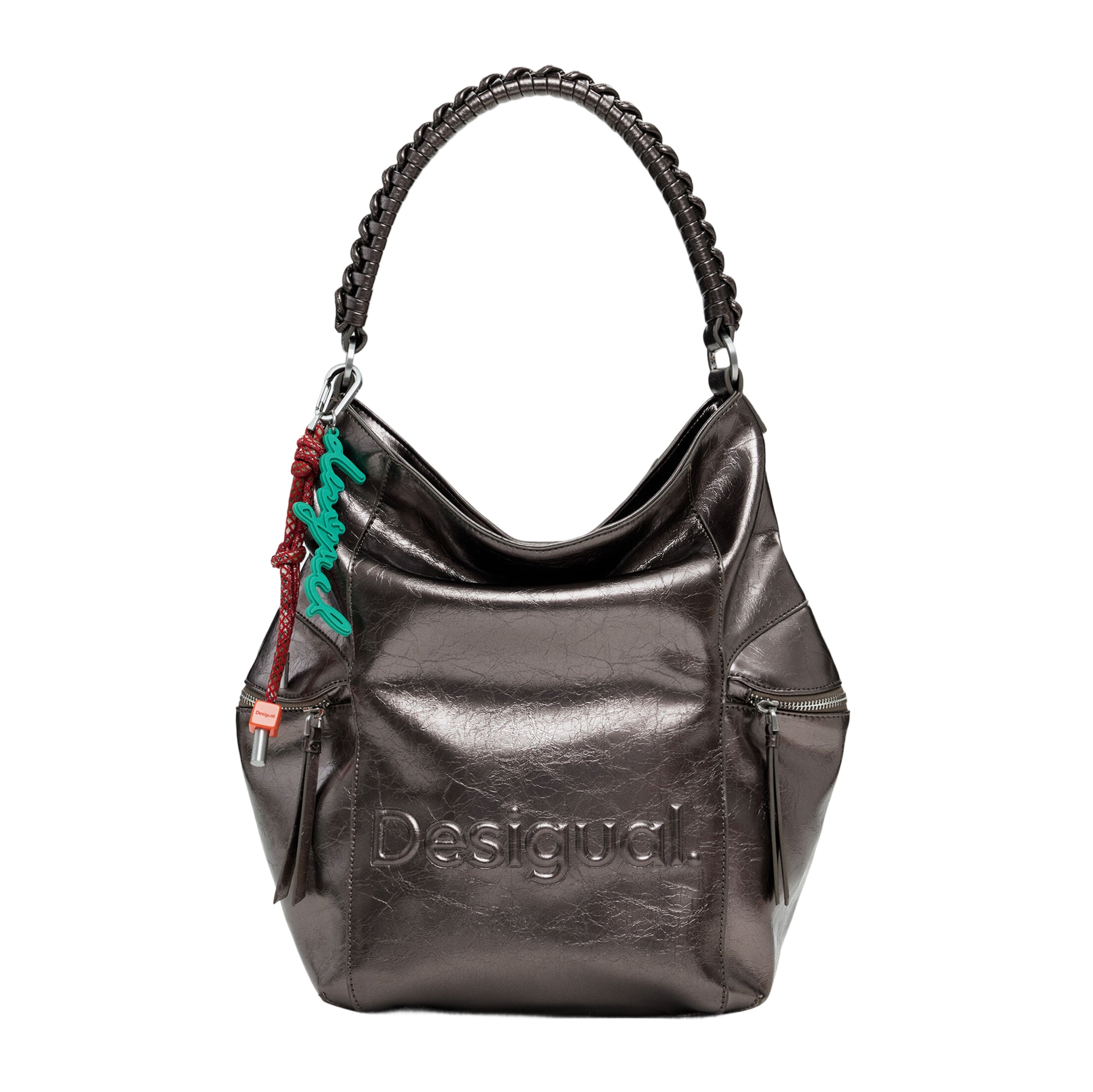 DESIGUAL Zaino Donna Bronzo Half Logo Africa con Stampa
