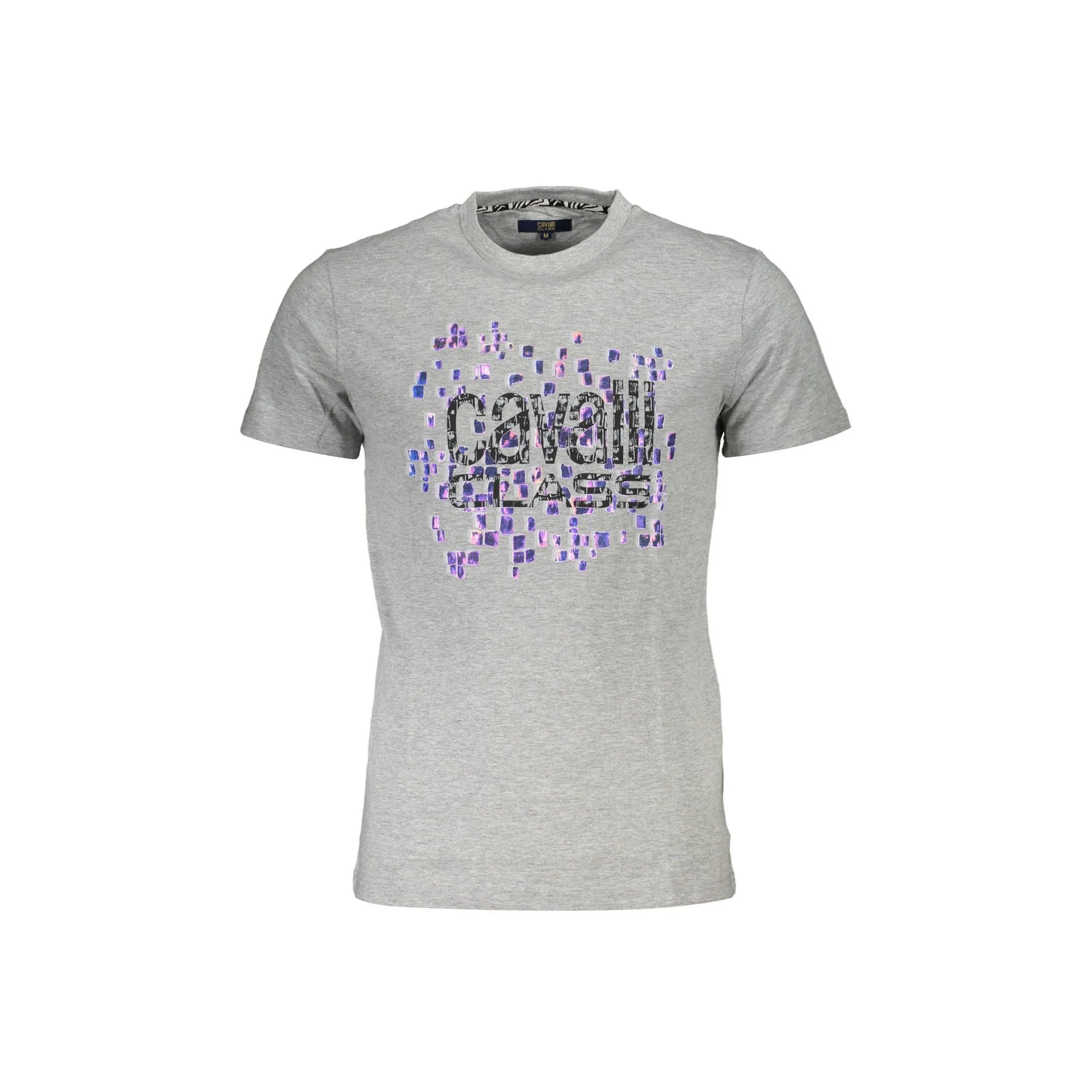 Cavalli Class T-Shirt Maniche Corte Uomo Grigia Stampa Logo Grigio - foto prodotto