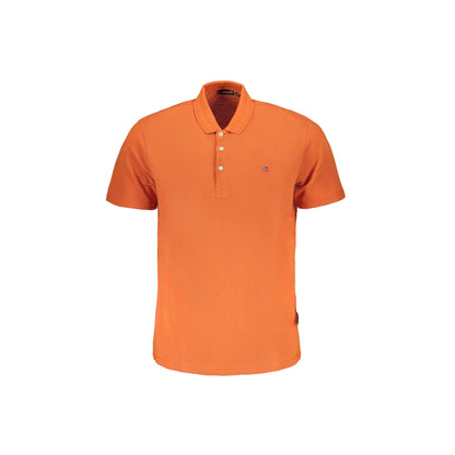 Napapijri Polo Maniche Corte Uomo Arancione Ricamo - foto prodotto