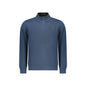 U.S. Grand Felpa Uomo Blu Mezza Zip Felpata Tascone Stampa Logo Felpe - foto prodotto