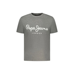 Pepe Jeans T-Shirt Μανίκια Κοντά Ανδρική Γκρι Εκτύπωση Λογότυπο