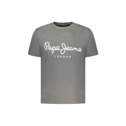 Pepe Jeans T-Shirt Maniche Corte Uomo Grigia Stampa Logo Grigio - foto prodotto