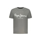 Pepe Jeans T-Shirt Maniche Corte Uomo Grigia Stampa Logo Grigio - foto prodotto