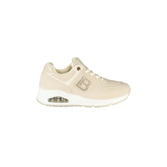 LAURA BIAGIOTTI Baskets Femme Beige avec Lacets et Strass