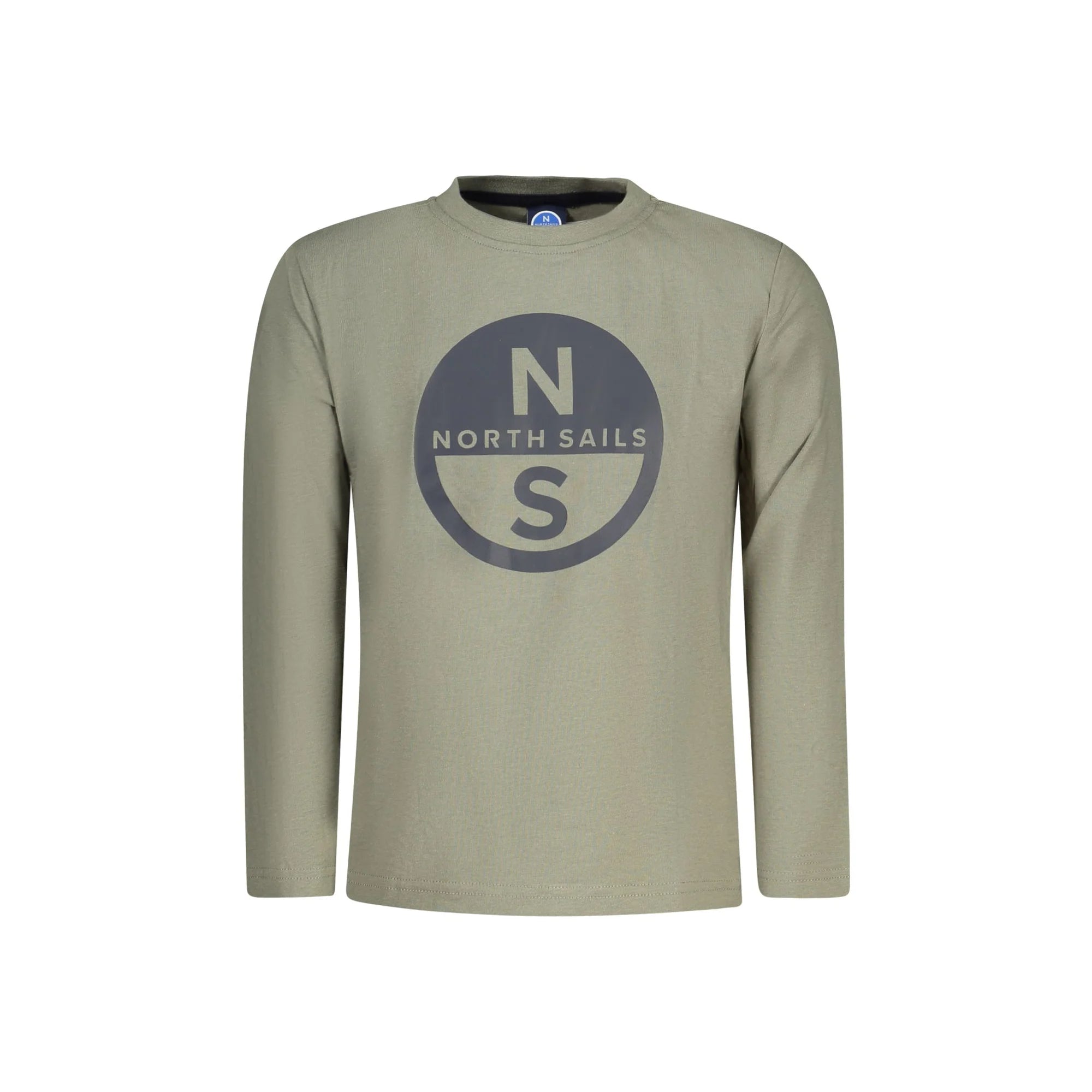 North Sails T-Shirt Maniche Lunghe Unisex Verde Stampa Logo - foto prodotto