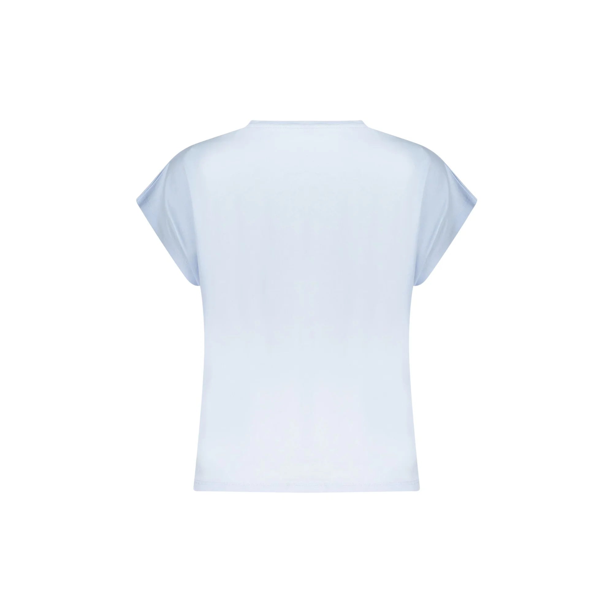 PEPE JEANS T-SHIRT MANICHE CORTE DONNA AZZURRO