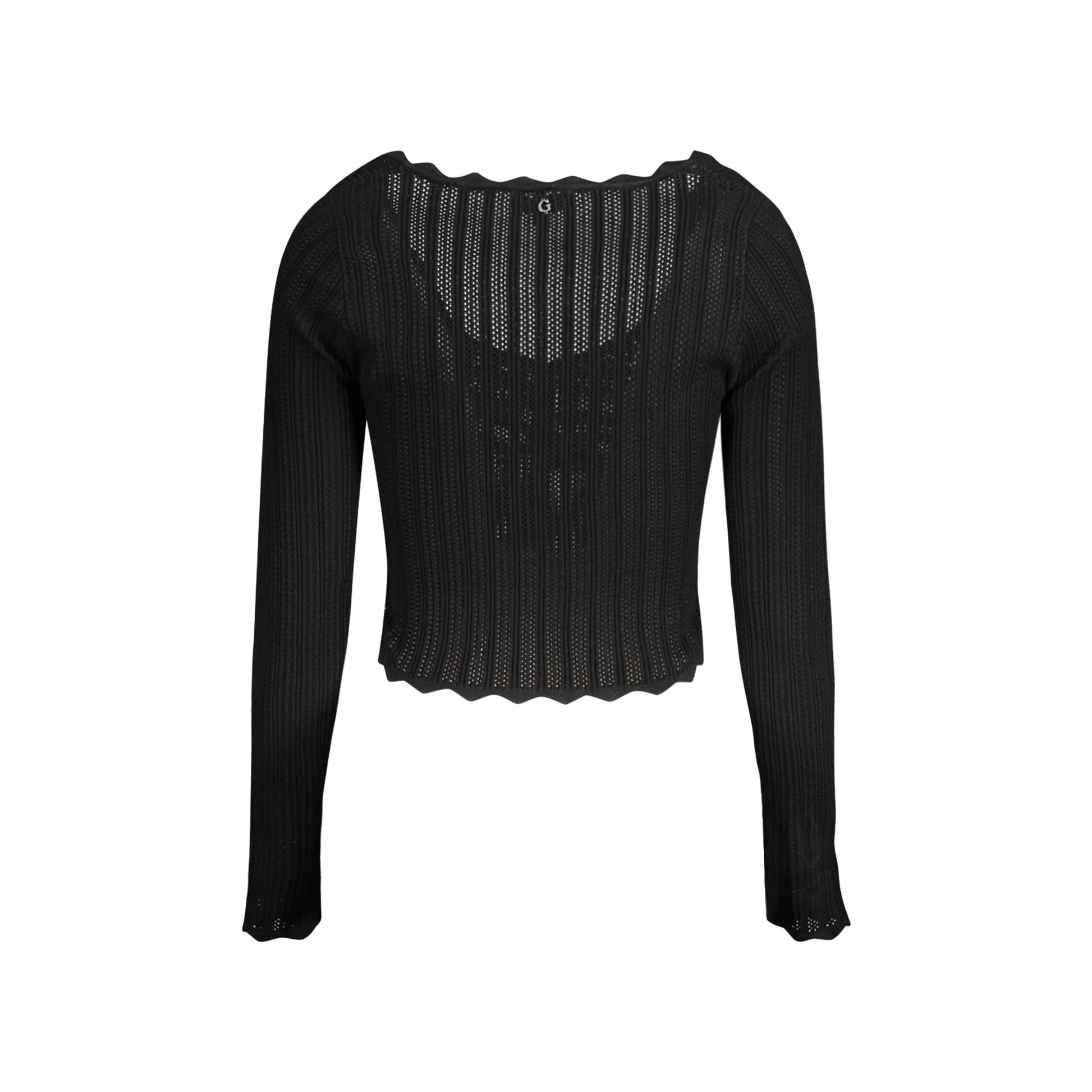 Guess Jeans Maglia Donna Nera Logo Maglie nero - vista 2