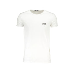Cavalli Class T-Shirt Homme Blanche Col Rond Coton Imprimé Logo