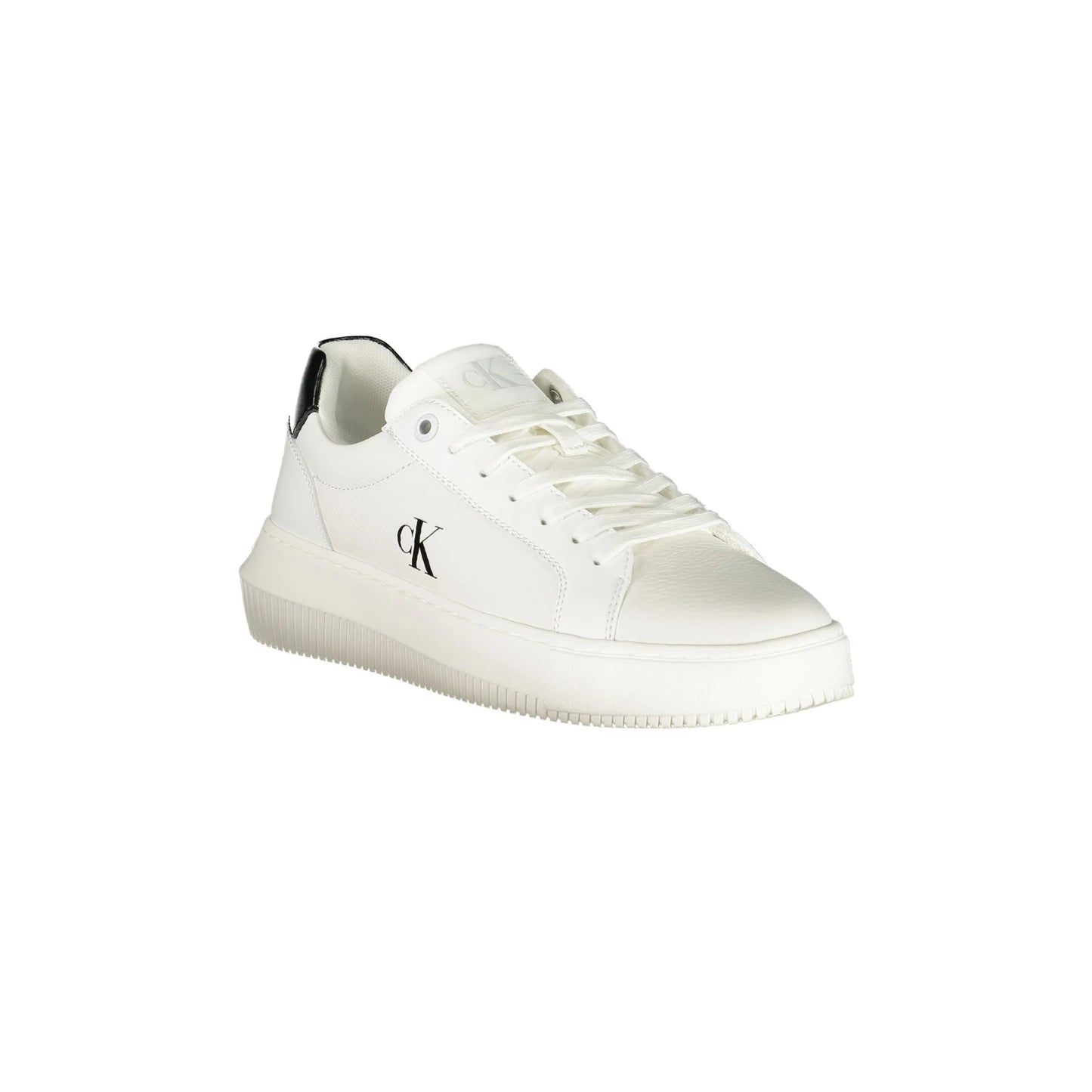 CALVIN KLEIN Scarpe Sneakers Donna Bianche con Dettagli Neri nero - vista 2