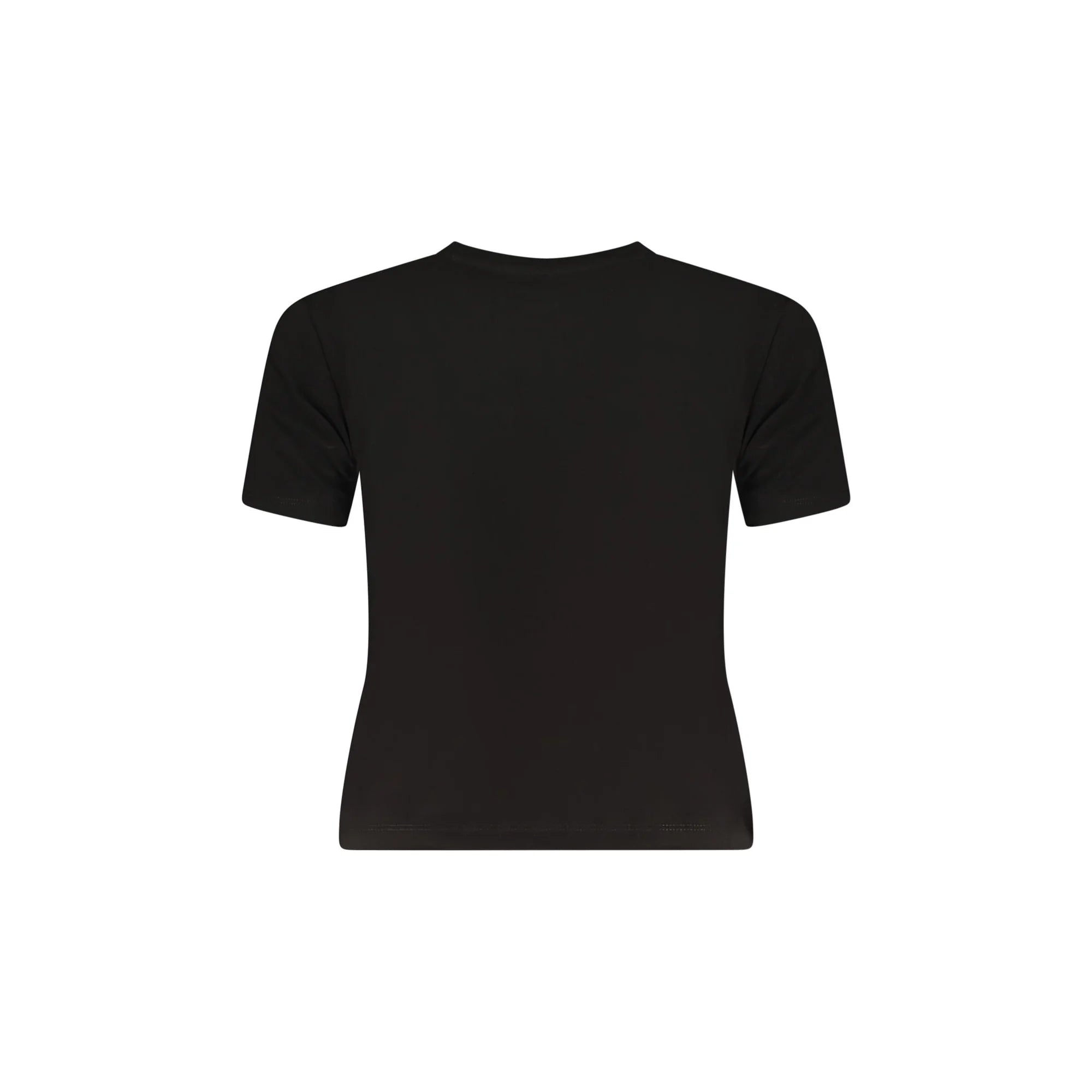 GUESS JEANS T-SHIRT MANICHE CORTE DONNA NERO