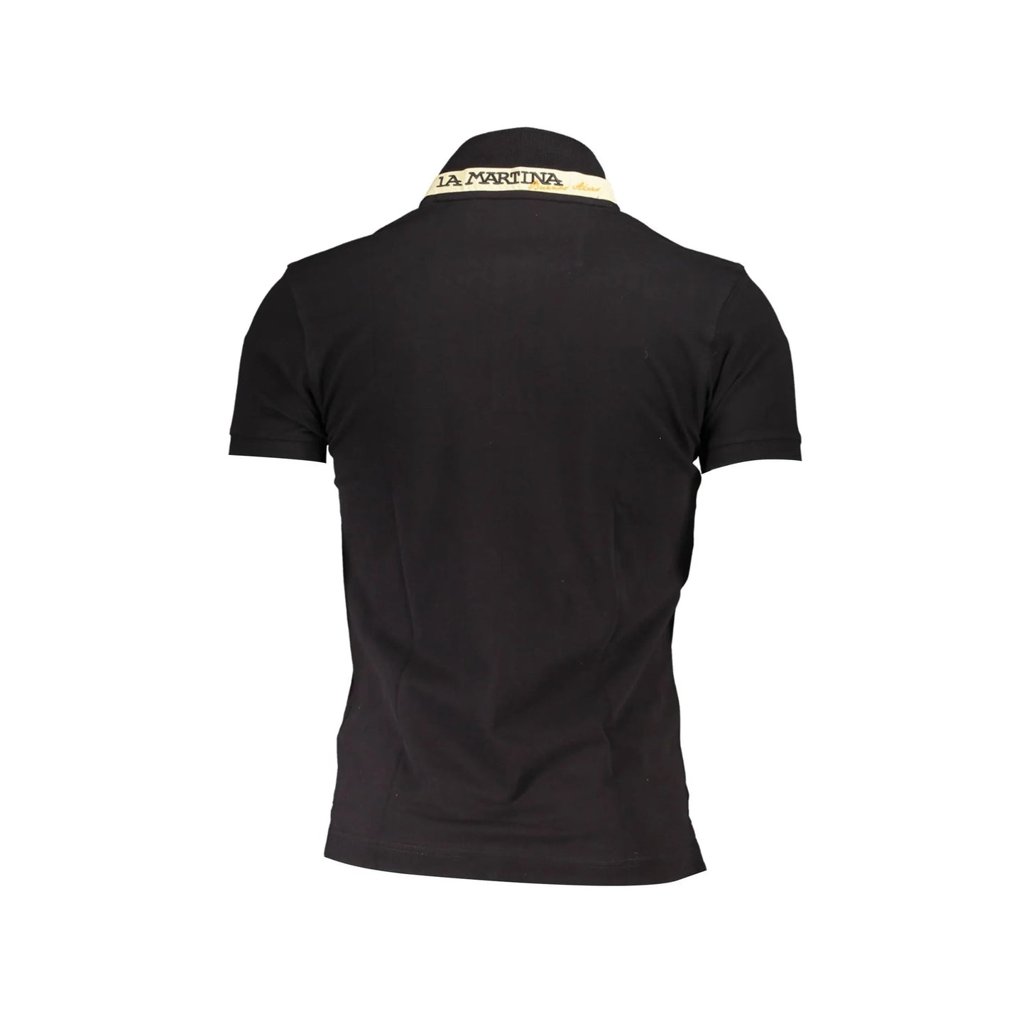La Martina Polo Maniche Corte Uomo Nera Ricamo nero - vista 2