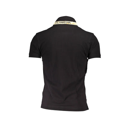 La Martina Polo Maniche Corte Uomo Nera Ricamo nero - vista 2