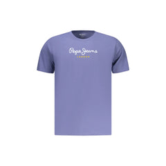 Pepe Jeans T-Shirt Μανίκια Κοντά Ανδρική Μπλε Εκτύπωση Λογότυπο
